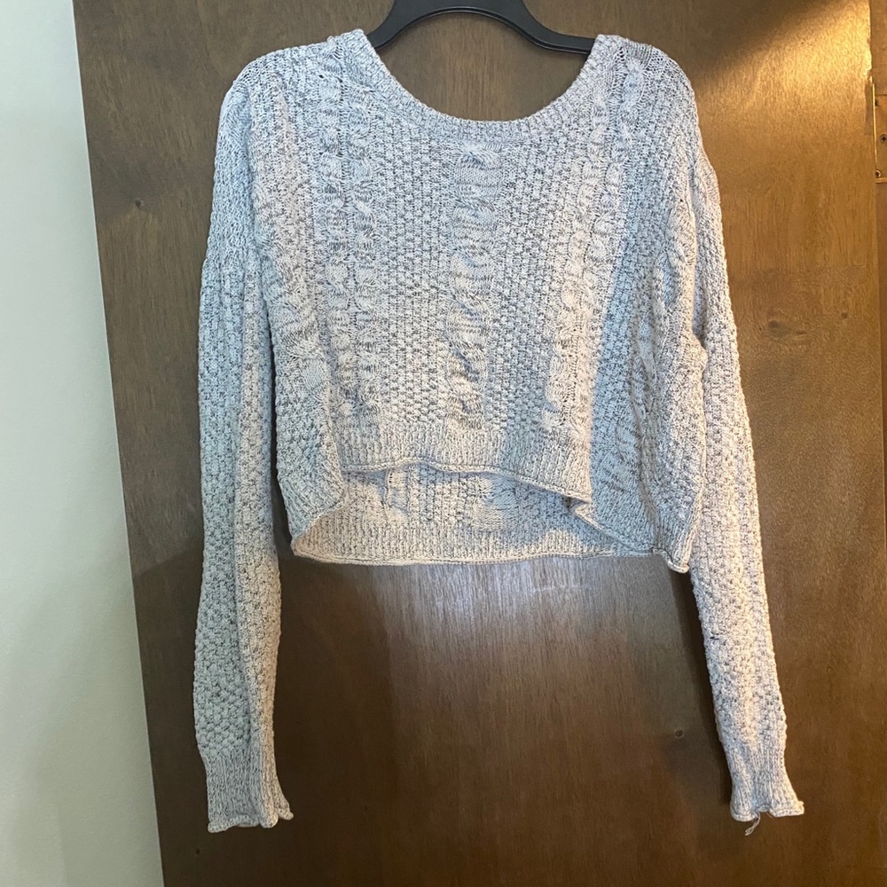 Grey cropped sweater